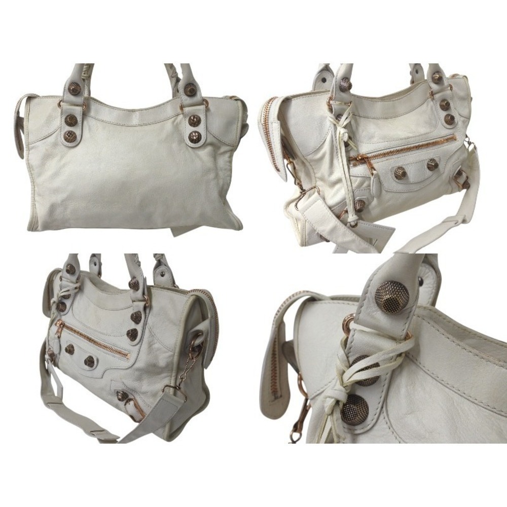 BALENCIAGA The Giant City Handbag White Calfskin - Picture 3 of 10